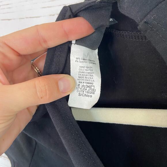 Windsor S Black Basic Short Sleeve High Mock Neck Keyhole Biker Short Romper - Picture 10 of 10